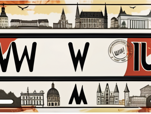 A german license plate with the initials 'wü'