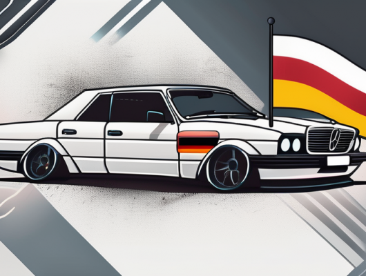 A car with a visible engine