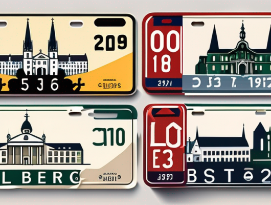 Various car license plates