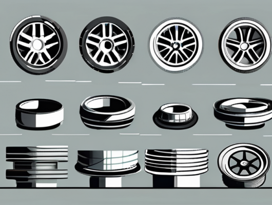 Various car rims with different offset depths