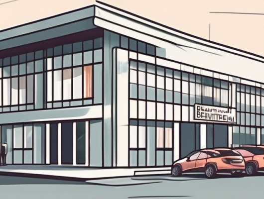 The bentheim registration office building with some parked cars around it