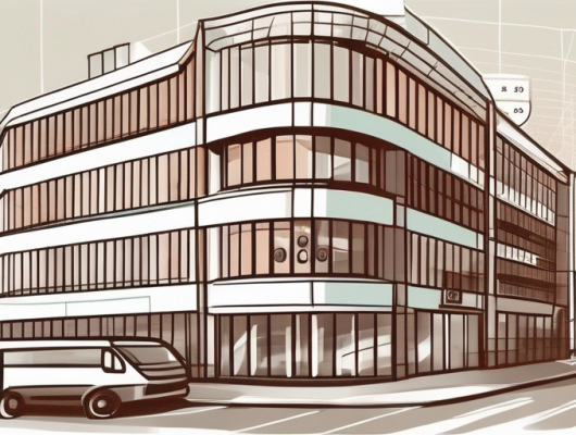 The düsseldorf straßenverkehrsamt building with a calendar and a clock symbolizing appointment scheduling