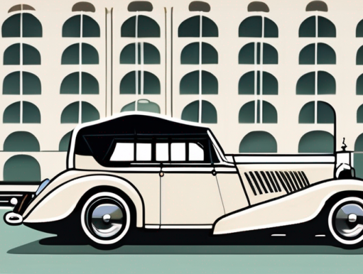 A pre-war vintage car in pristine condition