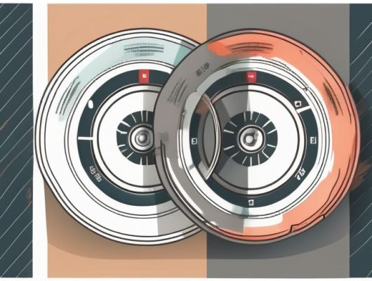 A car wheel with visible measurements