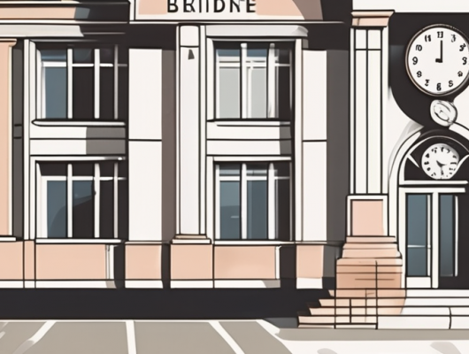 The aschaffenburg registration office building with a calendar and a clock