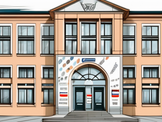 The wolfenbüttel registration office building with a variety of license plates