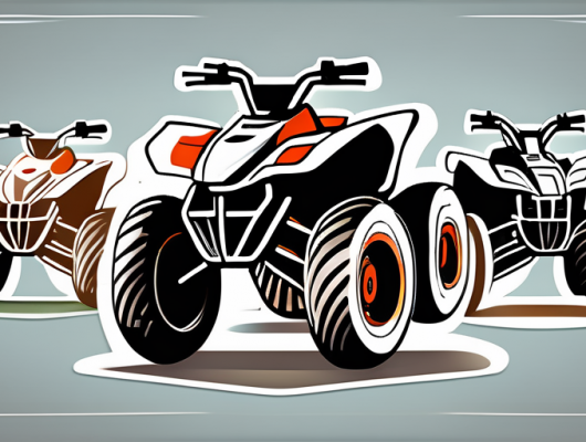 Several high-quality quad bikes from the front