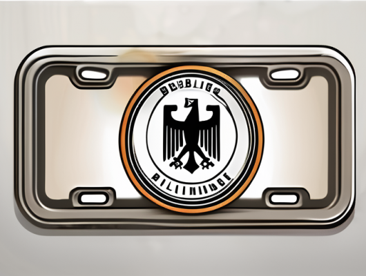 A german license plate with the böblingen district symbol