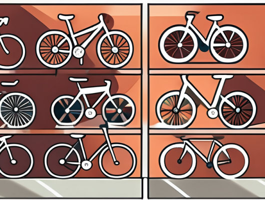 A variety of high-quality bicycle racks with different identifying features