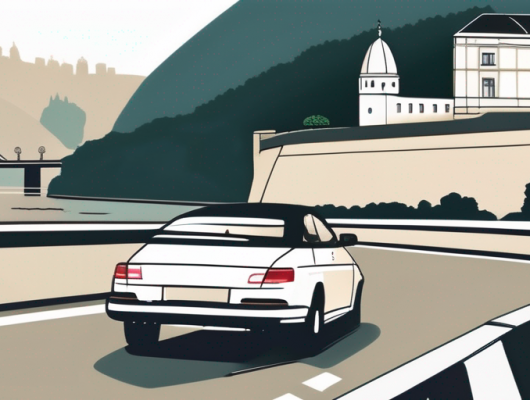 A scenic view of koblenz city with the rhine river