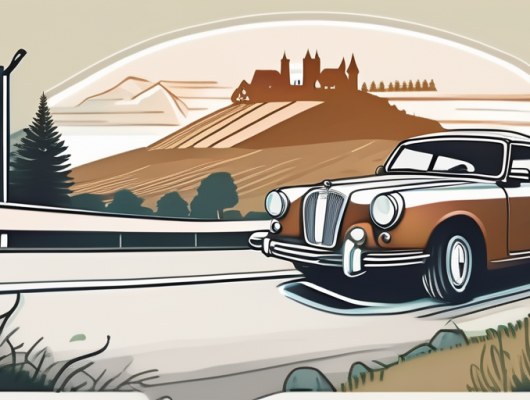 A car with a license plate