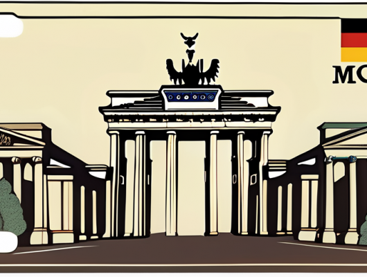 A german license plate with the abbreviation "mol" on it