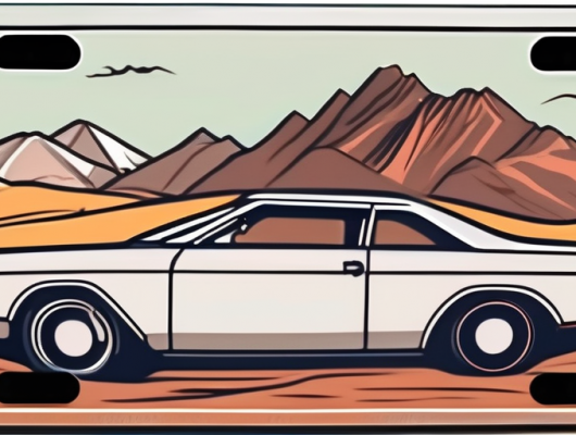 A car license plate with a scenic background of olpe