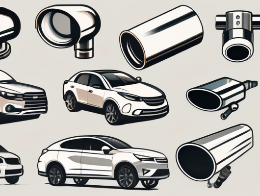 A variety of different car exhaust systems