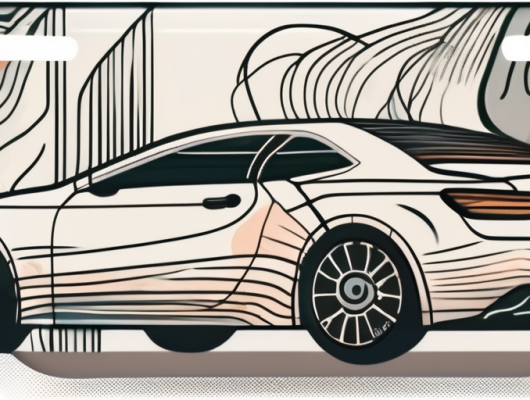 A personalized license plate with abstract symbols