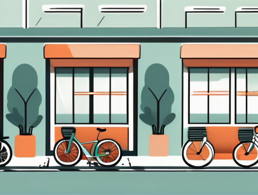 A variety of bicycle racks