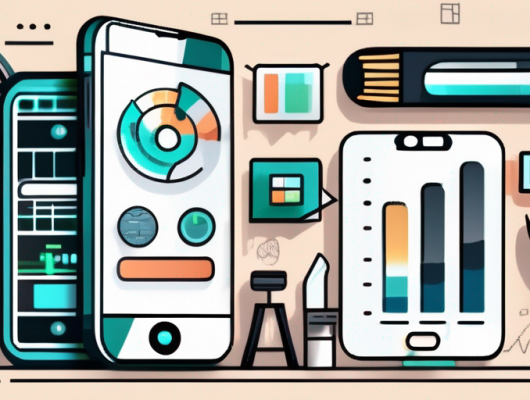 An iphone displaying an image that is being pixelated