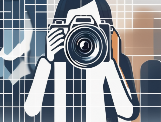 A camera focusing on a blurred-out figure