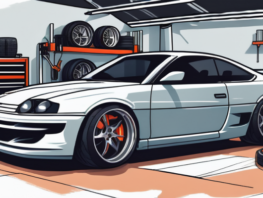 Vergleich zwischen Heimwerker-Autotuning in einer Garage mit einfachen Werkzeugen und einem professionellen Auto-Workshop mit fortschrittlicher Ausruestung.