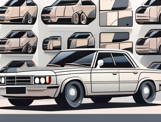 A stylish car with unique 3d license plates