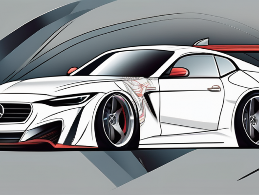 A customized car with unique tuning elements