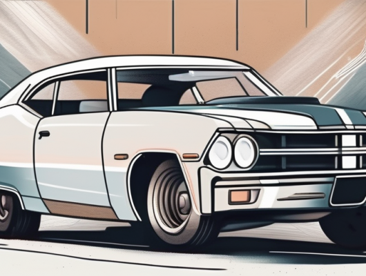 A car with interchangeable license plates