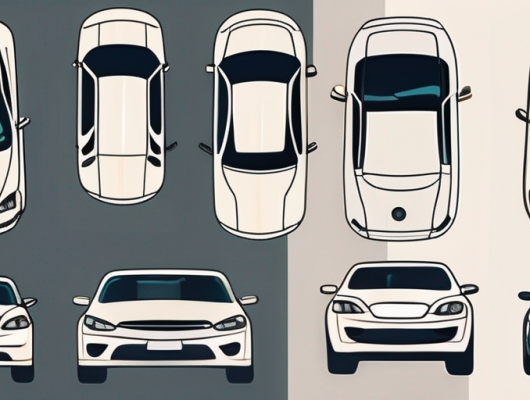 Two different cars with interchangeable license plates