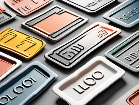 A variety of 3d license plates with different shapes
