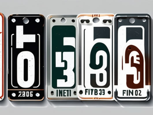 Five distinct carbon license plates