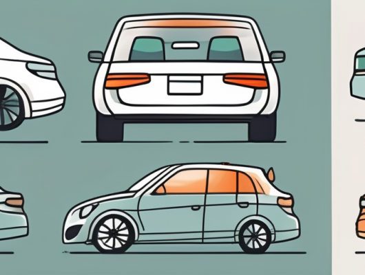 Two cars with interchangeable license plates