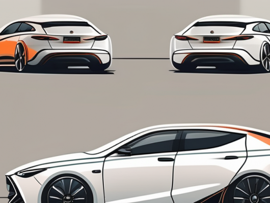 A sleek car with carbon license plates