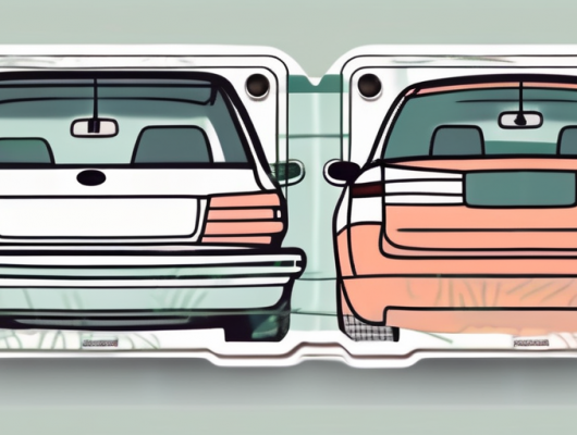 A car with two interchangeable license plates