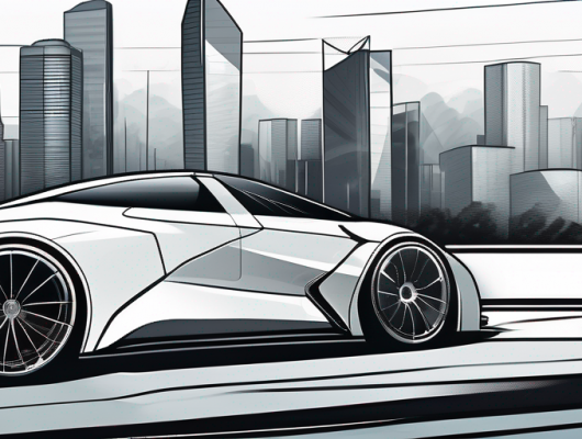 A sleek car with visible carbon fiber elements