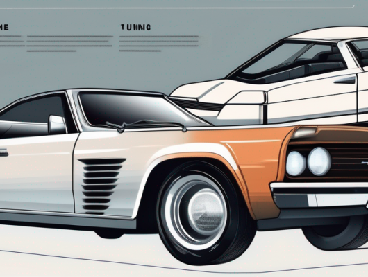 A timeline showcasing the evolution of car tuning