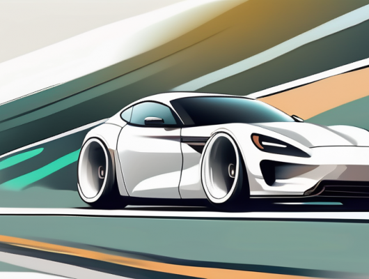 A sleek sports car with custom modifications