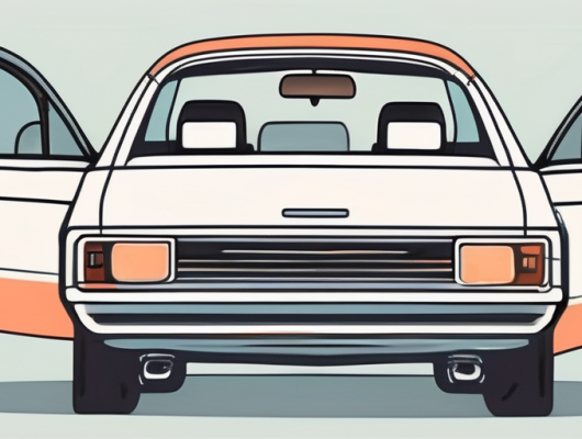 A car with interchangeable license plates