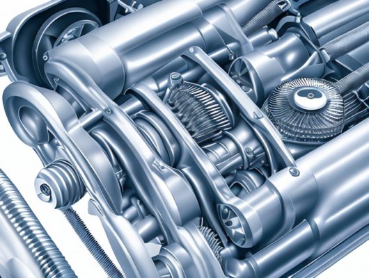 nahaufnahme autofahrzeugmotor komponenten hand mit schraubenschluessel betont sorgfaeltige wartung