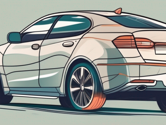 A car with interchangeable license plates