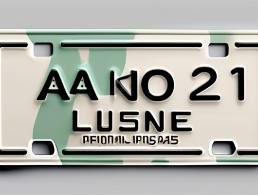 A 3d license plate on a car