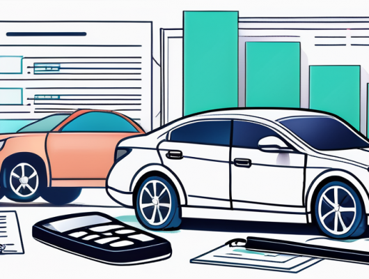 Verschiedene Kfz-Versicherungsdokumente einschliesslich Policen und Finanzdiagramme mit Autoschluesseln und Modellauto zur Darstellung effektiven Kfz-Versicherungsmanagements.