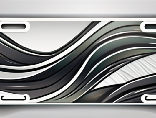A carbon license plate with different abstract designs