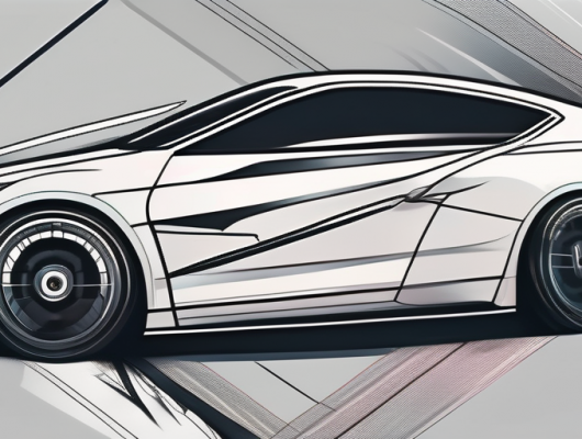 A high-performance car with sleek