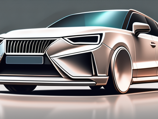 A 3d license plate on a car