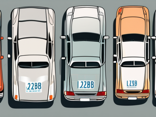 Two different cars parked side by side