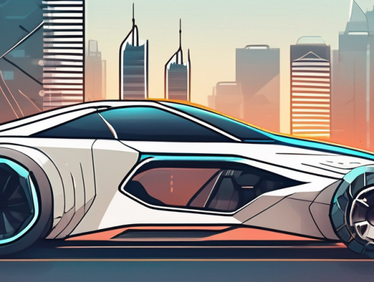 A futuristic vehicle enhanced with advanced tuning modifications