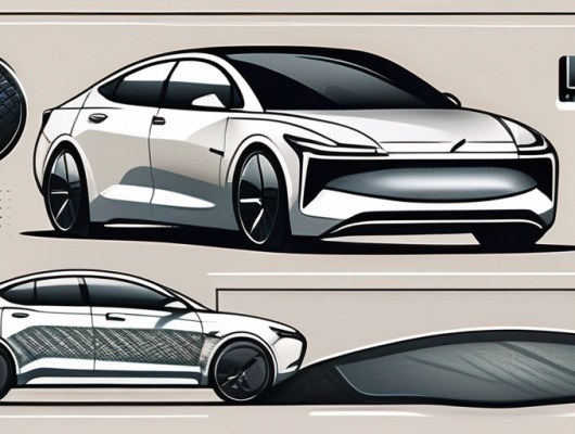 A sleek car with a unique carbon license plate