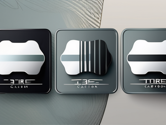 Three different carbon license plates