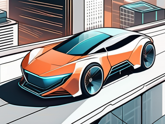 A futuristic car with advanced tuning modifications