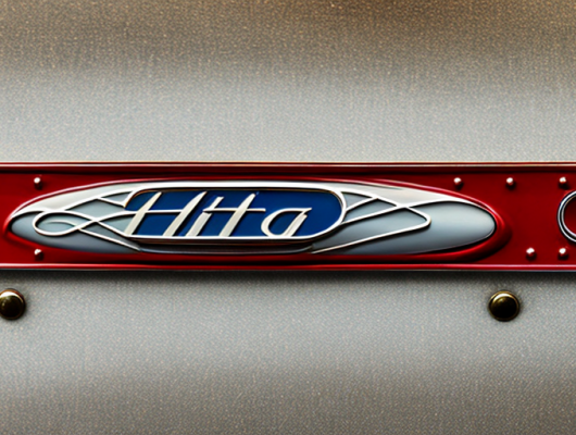 Nahaufnahme eines Vintage-Autos mit "H"-Kennzeichen, Symbol fuer historische Fahrzeugzulassung, vor unscharfem Hintergrund einer Oldtimerausstellung.