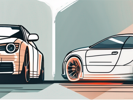 Two different cars with interchangeable license plates